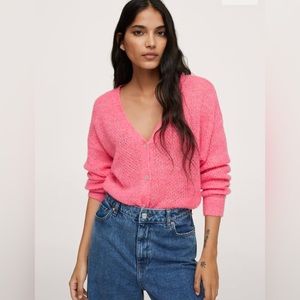 MANGO • Button-Down Knit Cardigan